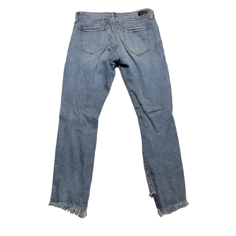 STS Blue Morgan Tomboy Rae Hem Distressed Crop Skinny Jeans Light Wash Size 26 - Picture 3 of 10